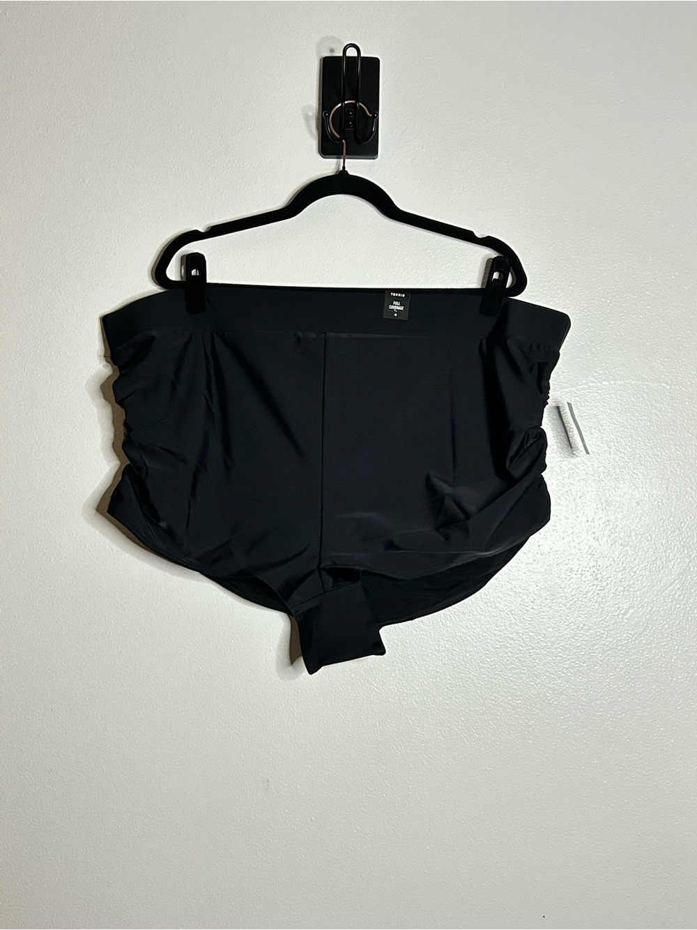 NWT Torrid Black Scrunch High Waist Full Coverage Swim Short Bottoms 4X Size 4